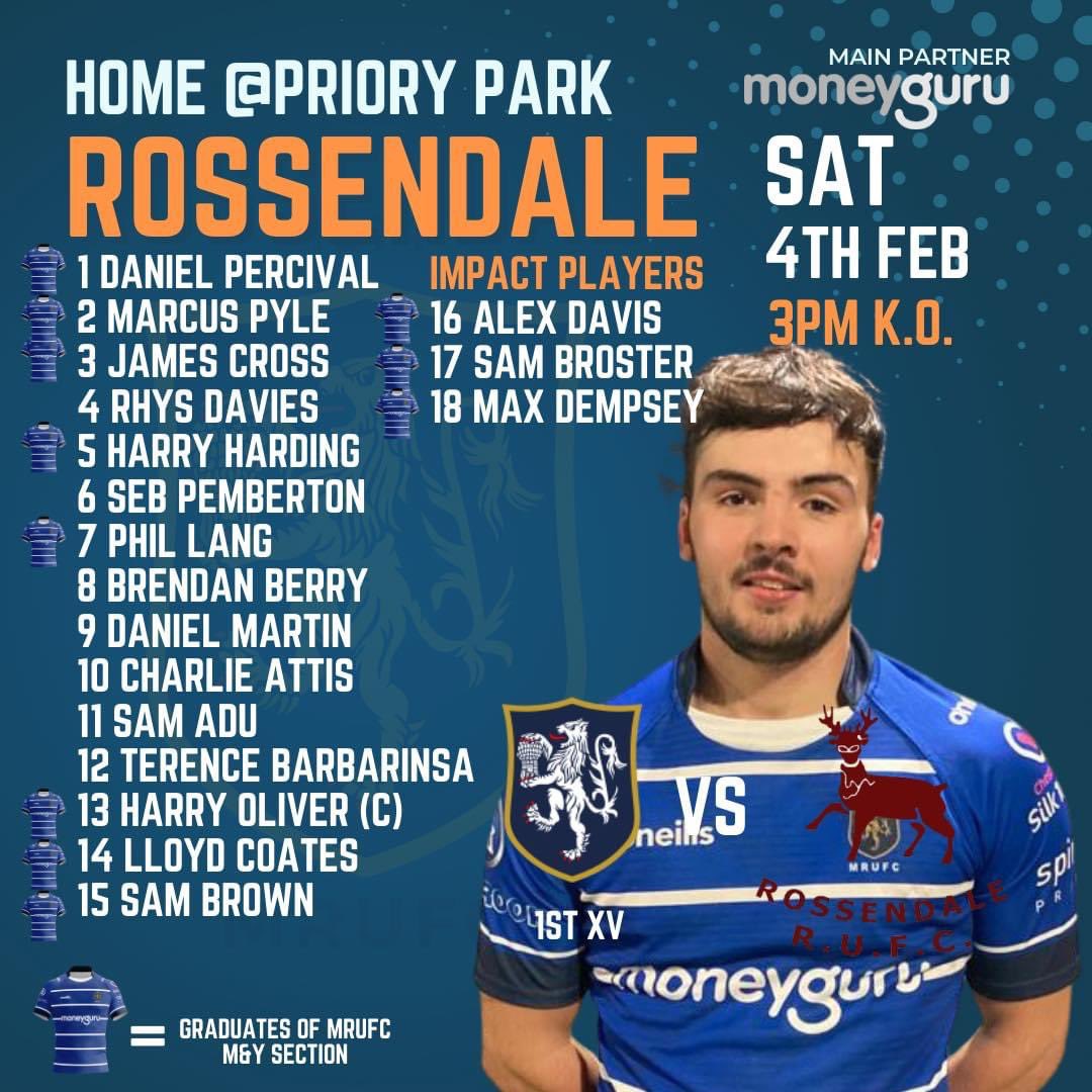 MaccRugby's tweet photo. ๐จITโS GAME DAY๐จ as the 1st XV host @RossendaleRugby down at Priory Park and the 3rd XV are away at @NorthwichRUFC. With Max Dempsey making his 1st XV debut and 100% of the 3rd XV home grown talent. #northrugby #silk1069 https://t.co/czi2qRbdB0