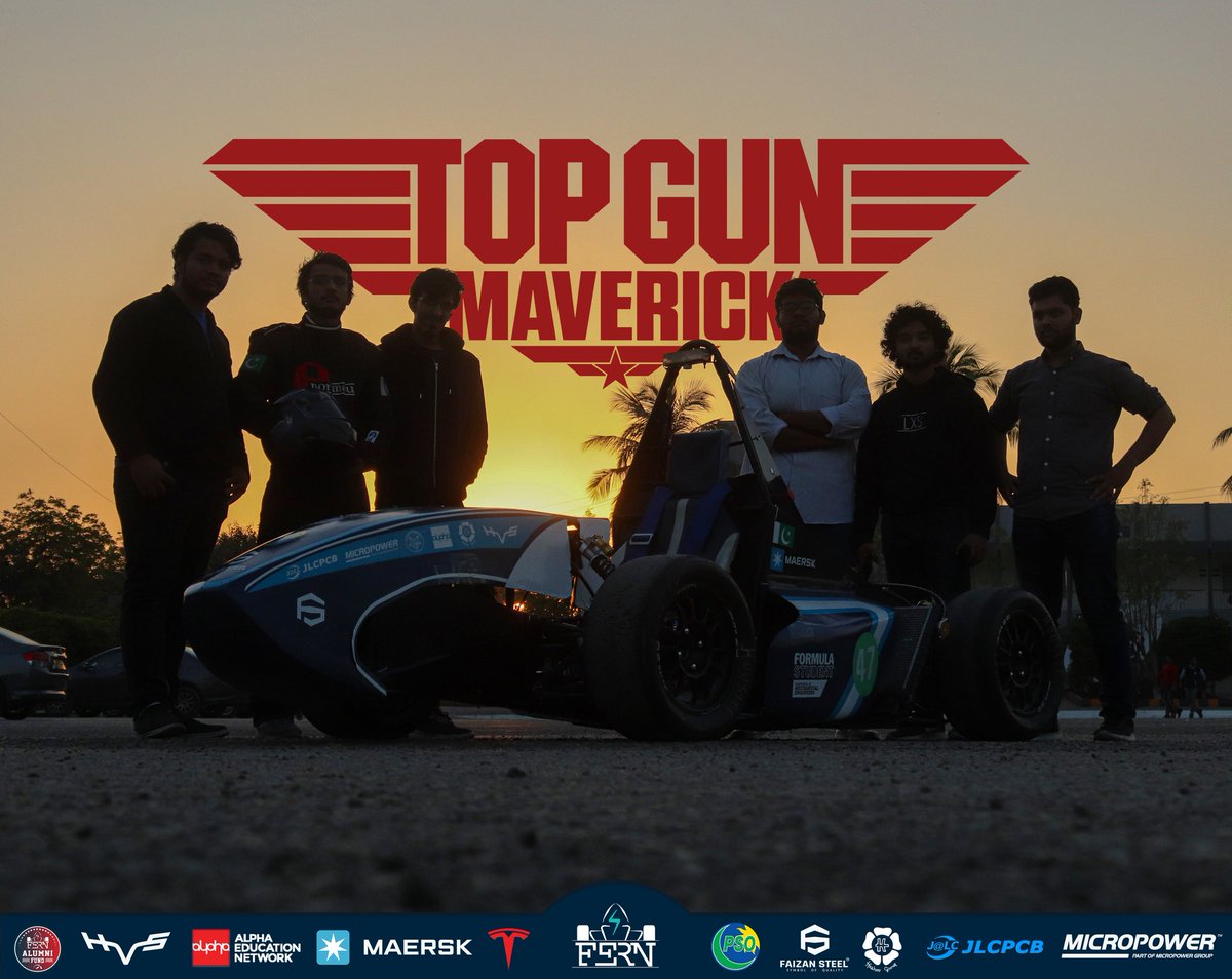 formulaenust's tweet photo. Since we love Top Gun: Maverick👨‍✈️✈️💙⚡....

@Tesla @PSOPakistan @Maersk @FaizanSteel #AlphaCollege @JLCPCB #HydrogenVehicleSystems #HashooGroup #Micropower #AlumniFund

#EV4 #FERN #NUST #PNEC  #Pakistan #f1 #Topgun #FormulaStudent #EV #DV #TopGunMaverick https://t.co/gt83cdnuXX