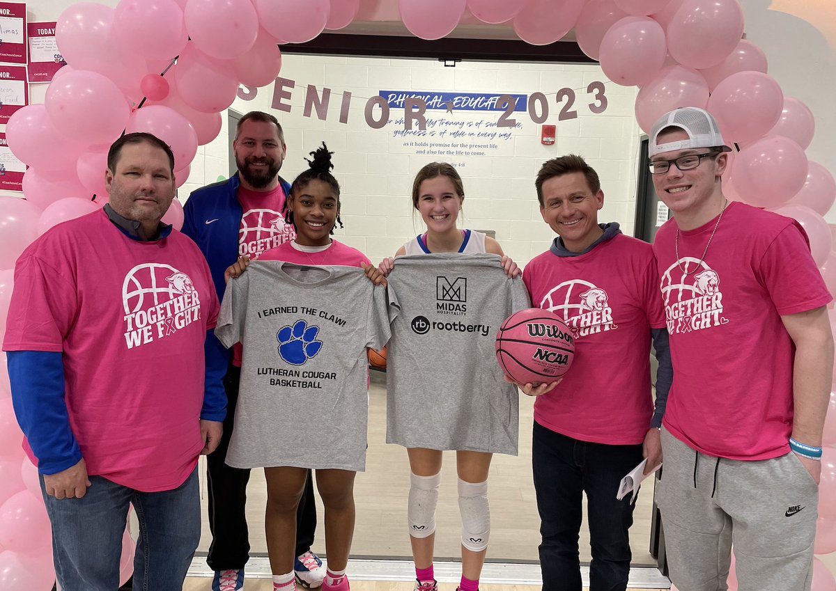 TheClawStream's tweet photo. A 4-pack of victories for @LHSCougarGBB &amp; @CougarHighHoops vs. DuBourg!

Who gets these coveted t-shirts?!?!?! Awarded to:

Ja'Riya Johnson
Grace Kuhlmann
Asher Hoehner
Jordan Speiser
Brady Connor

Thanks @MidasHospLLC &amp; @jtnorville for sponsoring THE CLAW Award! 

#CougarPride https://t.co/uGzEpT9cuI