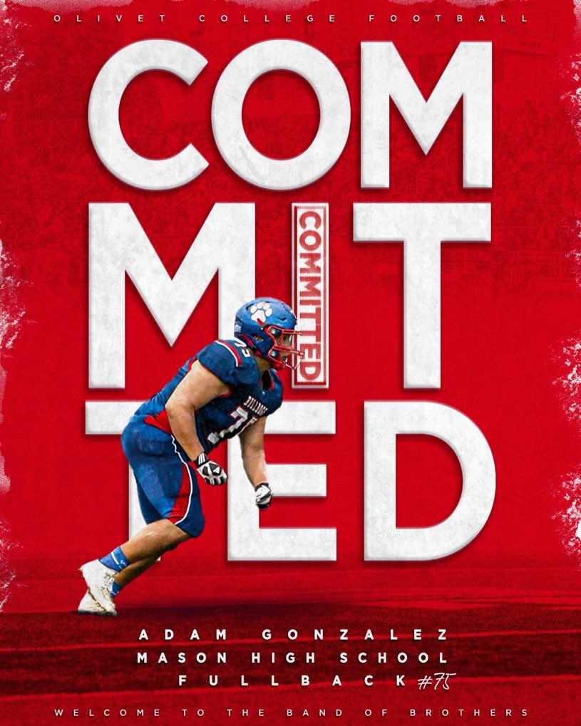 Adam Gonzalez (@adamgon67519528) on Twitter photo Thank you to everyone that has gotten me to the place that I am right now in order to say that, I feel extremely blessed to announce that I will be continuing my academic and football career at Olivet!! @OlivetCollegeFB <a href="/CoachMoose2/">Dan Musielewicz</a> <a href="/coachbailey43/">Harry Bailey</a> <a href="/J_dot_Smith/">Javier Smith</a> <a href="/TheD_Zone/">The D Zone</a> Thank you to everyone that has gotten me to the place that I am right now in order to say that, I feel extremely blessed to announce that I will be continuing my academic and football career at Olivet!! @OlivetCollegeFB <a href="/CoachMoose2/">Dan Musielewicz</a> <a href="/coachbailey43/">Harry Bailey</a> <a href="/J_dot_Smith/">Javier Smith</a> <a href="/TheD_Zone/">The D Zone</a>