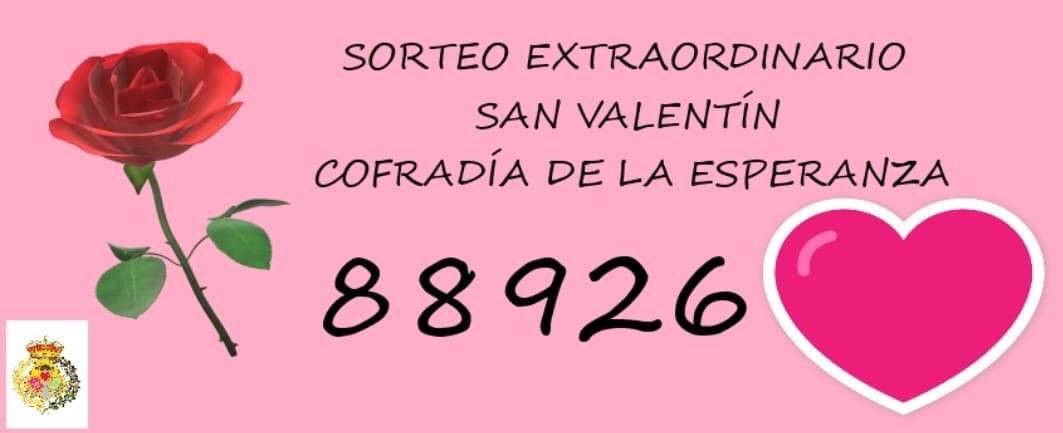 SORTEO EXTRAORDINARIO SAN VALENTÍN/

Ya está a la venta la lotería de la Hermandad del sorteo extraordinario de San Valentín de cada año. 

Interesados pónganse en contacto por privado, miembros de la Junta de Gobierno o puntos de venta habituales. 

#Lotería 
#SorteoSanValentin
