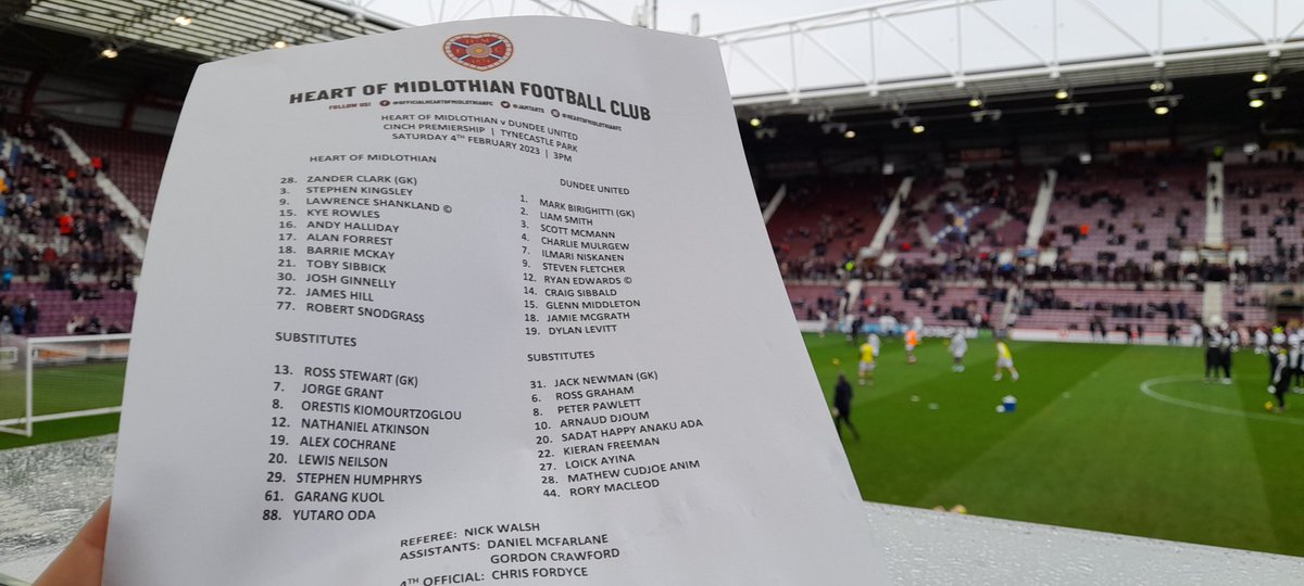 BarryAnderson_'s tweet photo. Hearts v Dundee United at Tynecastle. Expecting both teams to line up 3-4-2-1.
#HNFC #DUFC #Football https://t.co/zM50iUccYx