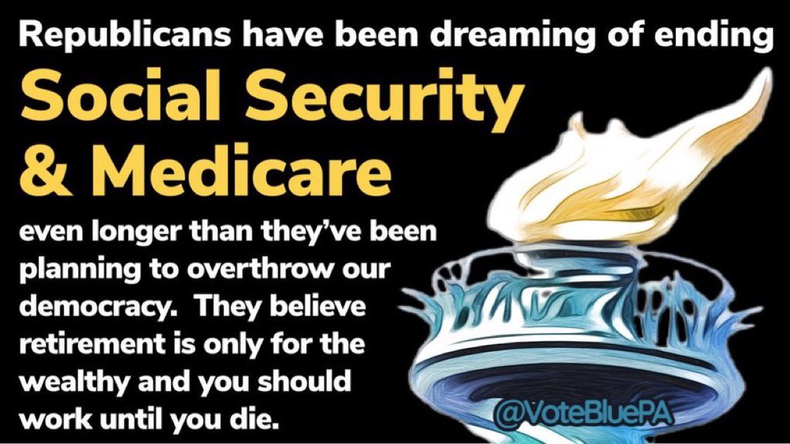BadrobotLinda's tweet photo. address the problem, is never going to be an option. Don’t inconvenience a billionaire - that’s socialism, something you will hear chanted for the next two years. 

We can tell these #GreedyRepublicans to keep their hands off our SS and Medicare in 2024 one and for all.
#VoteBlue https://t.co/XKz9F5wvXn