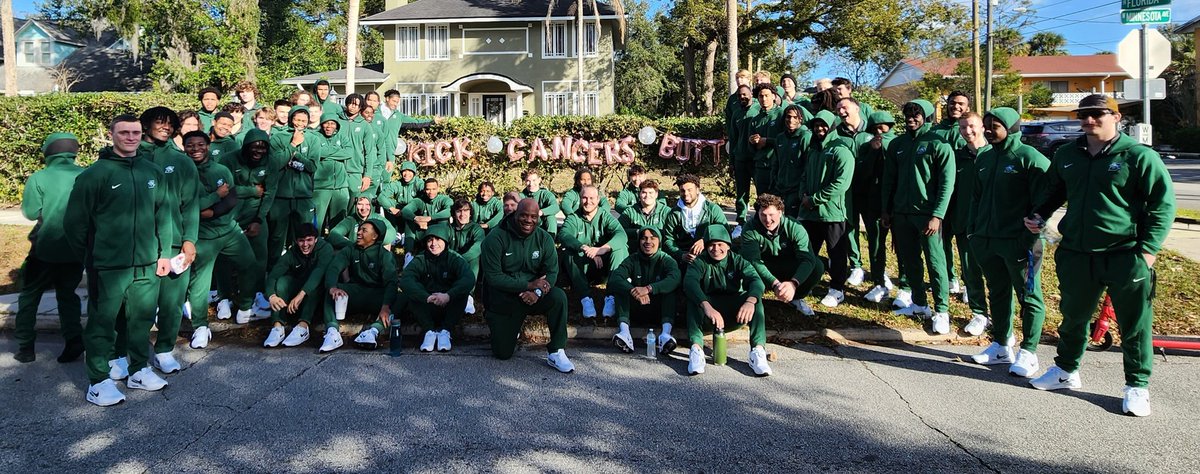 @StetsonFootball out in the community supporting DeLand MeStrong this morning. #ATTACK