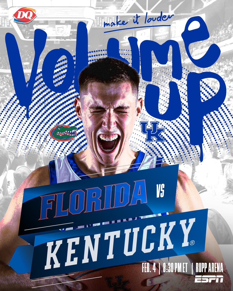 KentuckyMBB's tweet photo. 🗣️ GAME DAY

🆚 Florida
📍 Rupp Arena
⏰ 8:30 p.m. ET
📺 ESPN
📻 @UKSportsNetwork https://t.co/KCYsLHJUTS