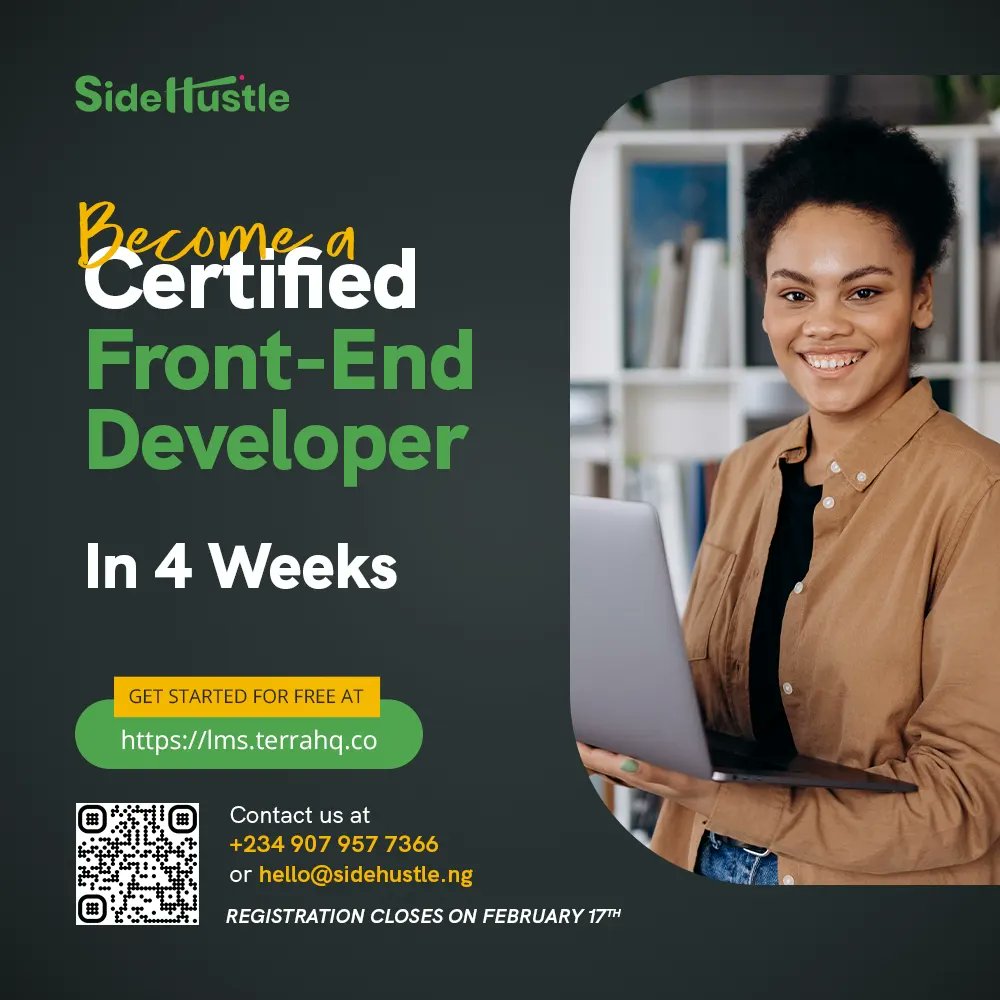 terralearning's tweet image. With the rise of technology, coding skills are becoming a must-have for many industries. 🚀
Level up your skills today, one line of code at a time at the Side Hustle Internship 💻💻
Register at lms.terrahq.co #BecomeADeveloper #Coding #TechSkills
1/2
