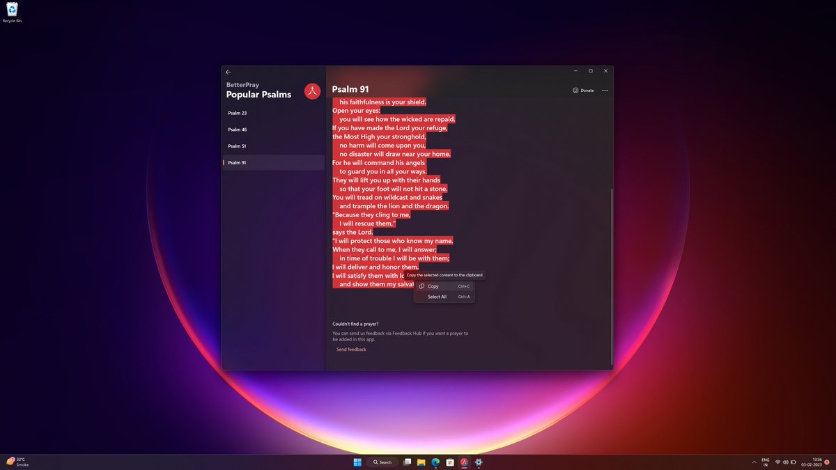 BetterPrayApp's tweet photo. BetterPray update rolling out now for Windows 11 featuring the new name of course! https://t.co/b21EC7xuTa