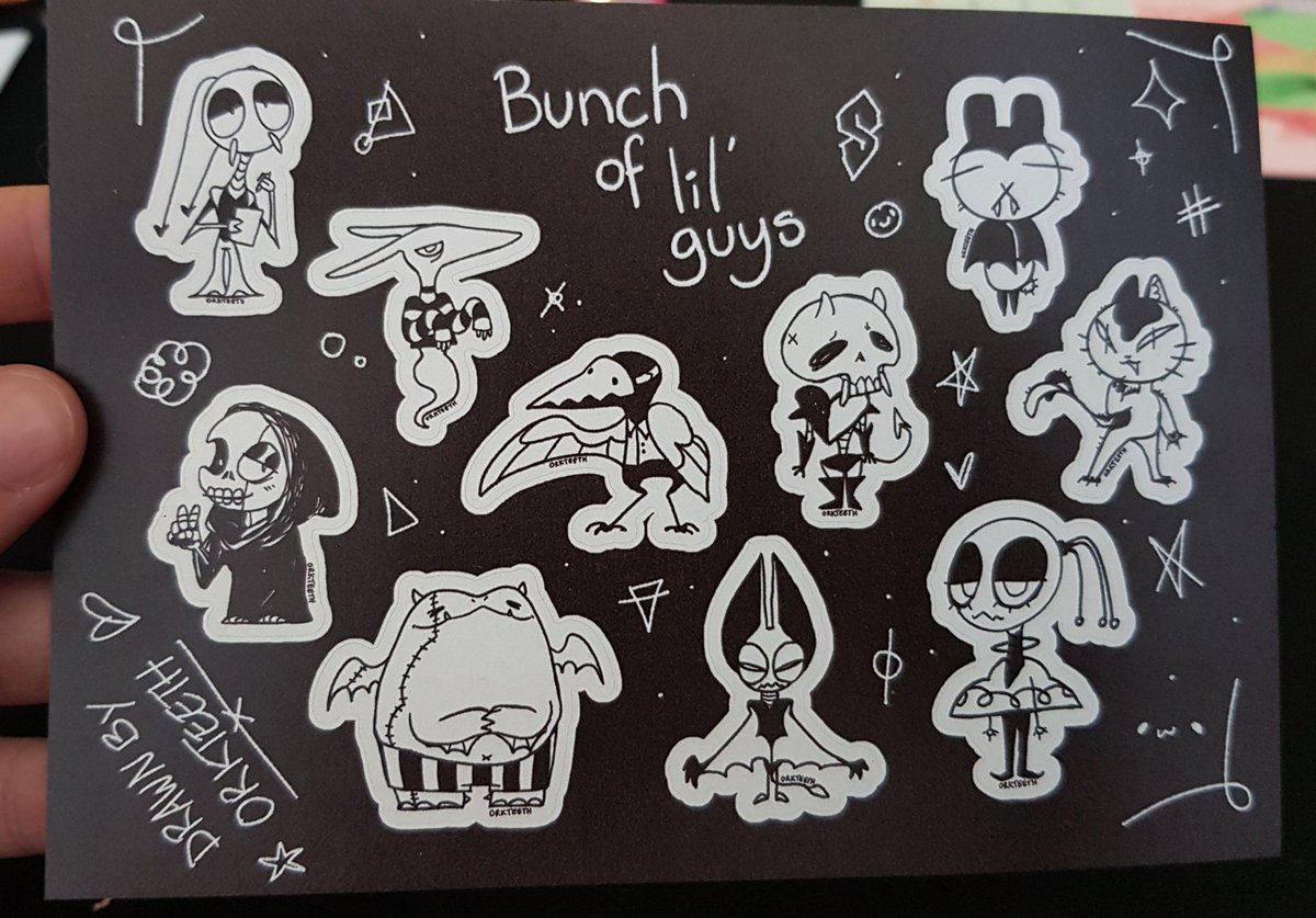 ToddsHollow's tweet photo. Hey Scotiacon! My buddy @orkteeth has got some amazing artwork and pins for sale in the dealers hall! I love this little vinyl sticker sheet of hers! Get Ur bunch of lil' guys why they're hot! https://t.co/xX6DCArjig
