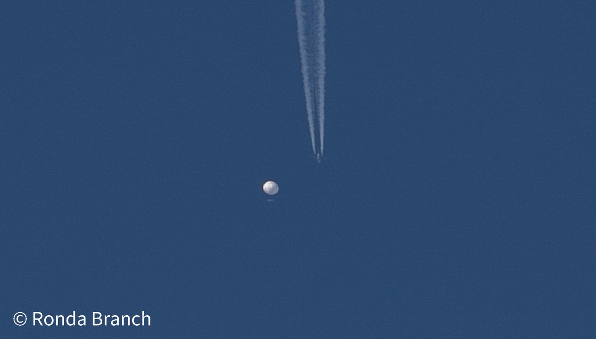 Brian Branch (@brianbranch13) on Twitter photo Chinese Spy Balloon currently SW of Polkville NC approximately over Kingston NC 9:44 AM #ChinaSpyBalloon <a href="/wxbrad/">Brad Panovich</a> Chinese Spy Balloon currently SW of Polkville NC approximately over Kingston NC 9:44 AM #ChinaSpyBalloon <a href="/wxbrad/">Brad Panovich</a>