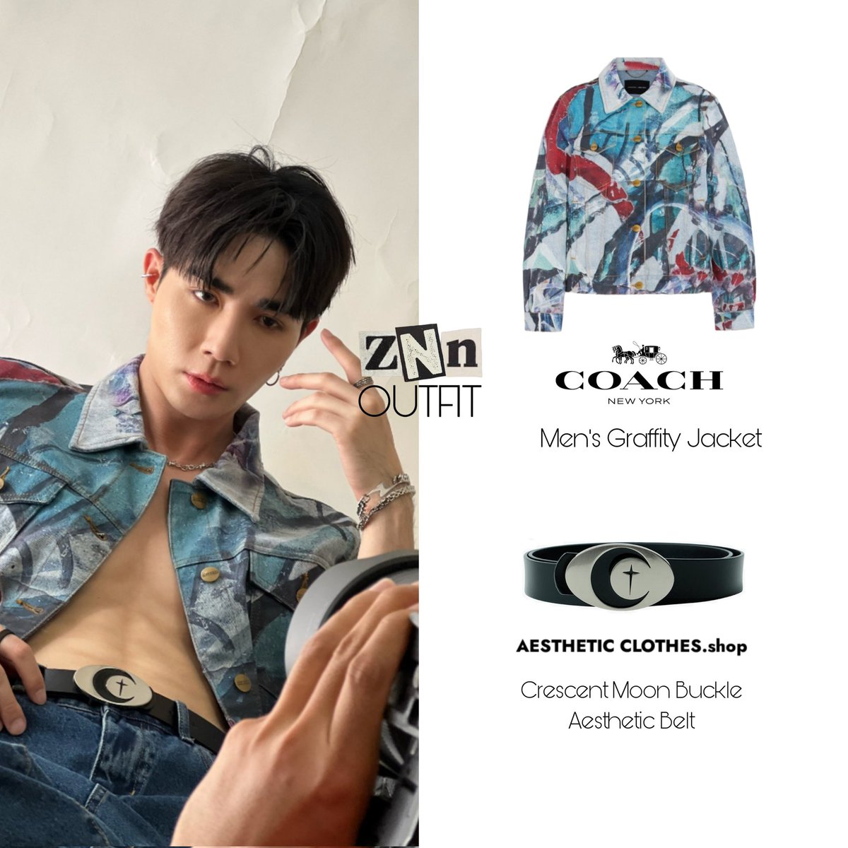 ZNN_Outfit's tweet photo. Wearing COACH Men's Graffity Jacket And Crescent Moon Buckle Aesthetic Belt - $54.00

#cutiepieseries #cutiepietheseries #domunditv #zeepruk #zeeprukpanich #nunew #nunewchawarin #zeenew #zeenunew https://t.co/Sw93fnCeaK