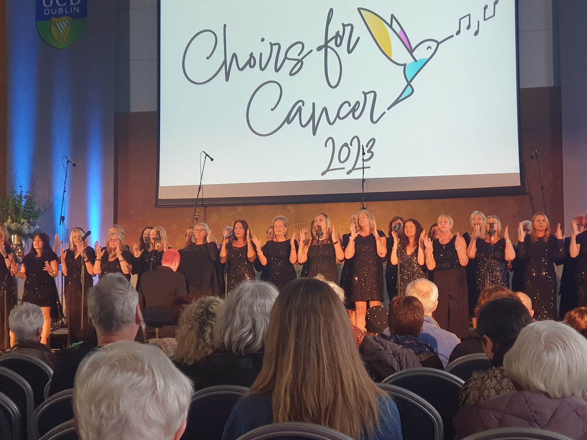 LucyNORTCD's tweet photo. The fantastic inspirational @SeaofChange1 choir bringing #patientvoice in song at #ChoirsForCancer2023 celebrating @WorldCancerDay #nowomenleftbehind. https://t.co/SH5ozXjJeW