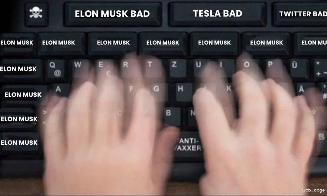 This is what Main Stream Media's Keyboard looks like 🤣 <a href="/elonmusk/">Elon Musk</a>