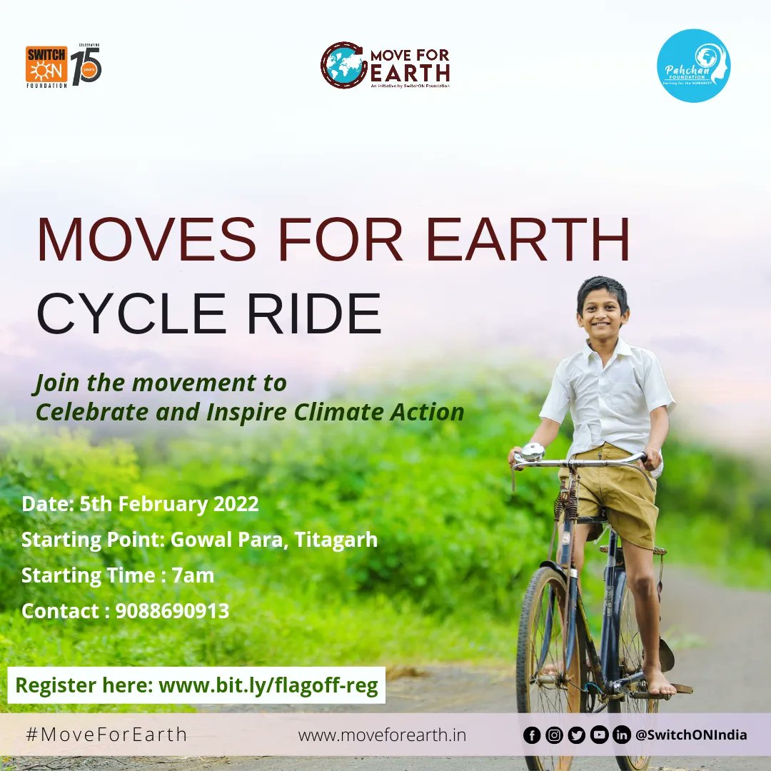 Pahchanfoundat1's tweet photo. Calling climate enthusiasts from far and wide to join @SwitchONIndia's movement ‘Move For Earth’...https://t.co/hSRUzffRw6
Let’s together celebrate and inspire climate action!
#PahchanFoundation #NGO
#M4E #iMoveForEarth #MoveForEarth #SwitchON #SwitchONFoundation https://t.co/ccbpCbiXuM