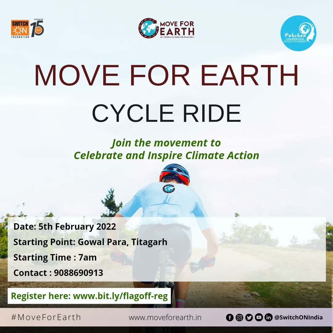 Pahchanfoundat1's tweet photo. Calling climate enthusiasts from far and wide to join @SwitchONIndia's movement ‘Move For Earth’...https://t.co/hSRUzffRw6
Let’s together celebrate and inspire climate action!
#PahchanFoundation #NGO
#M4E #iMoveForEarth #MoveForEarth #SwitchON #SwitchONFoundation https://t.co/ccbpCbiXuM