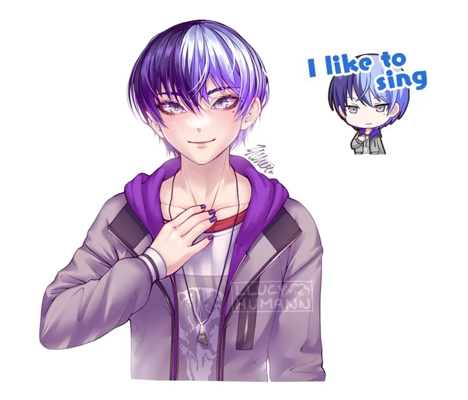 tenma stamp redraws because uhhhhhh. the silly guys :)#prsk_FA 