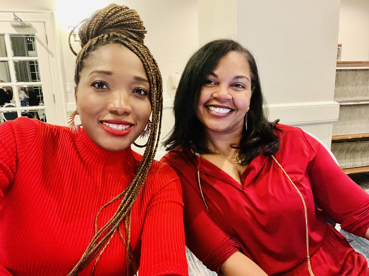 Dr @ycommodore and I celebrated #WearRedDay yesterday while attending the @HeartNurses BOD meeting! We are looking forward to a productive #AmericanHeartMonth @American_Heart @JHUNursing