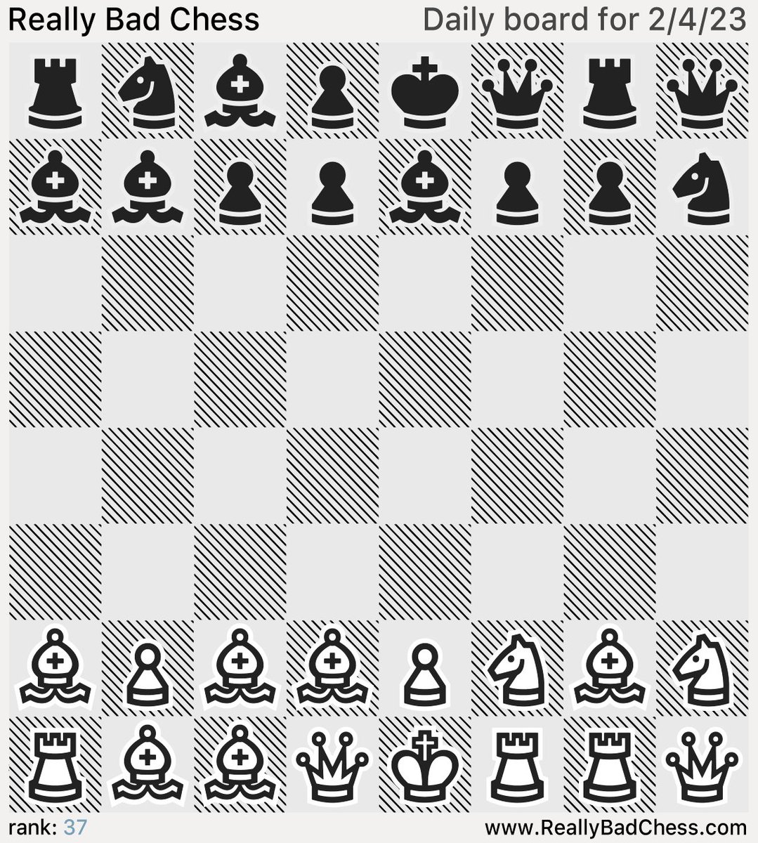 ReallyBadChess's tweet photo. Today's Daily Board ~ #rbchess20230204 https://t.co/Cr5s1bcLkw