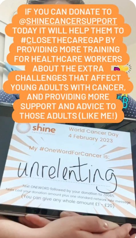 ShineCancerSupp's tweet photo. Shine programmes &amp; events are here to give time-out &amp; tools to help with the relentlessness. Alison explains how your donation will help #onewordforcancer Thank you Ali 🤗 #WorldCancerDay

Help continue all our services &amp; deliver more to help more people 🧡https://t.co/VgZ2vQwAZH https://t.co/wPvOX28m04