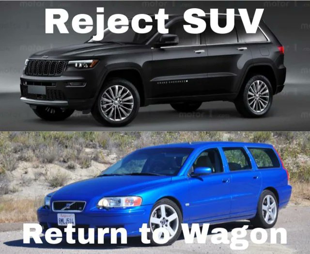 HenryCesari's tweet photo. Wagon > SUV https://t.co/8vAE3V0GRx