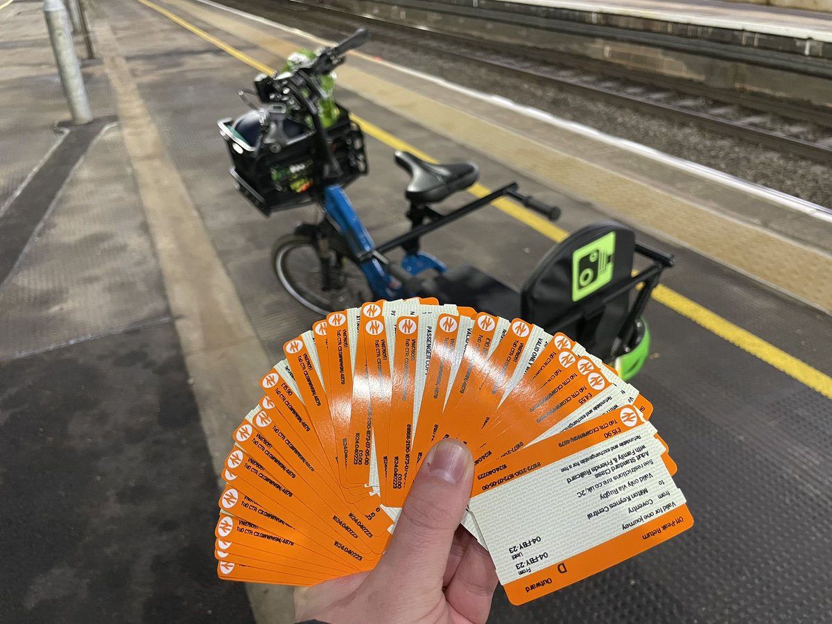 adamtranter's tweet image. Return trip to London with my son and a bicycle, booked via @thetrainline’s admittedly nifty cycle reservation and split ticketing feature.

I have 28 individual tickets. There must be a better way…