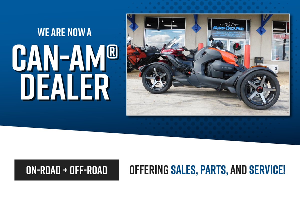 Have you heard? We're now a Can-Am® dealer! Visit us for sales, parts, and service for both on-road and off-road rides.