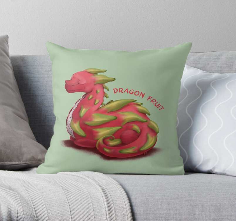 AOARTZ's tweet photo. NEW design: A sweet little Dragon Fruit Drake taking a nap. A cute Valentine's gift! Get it on stickers, shirts, mouse pads 👉 https://t.co/spXzhPv5mf 💕#dragon #redbubble #forsale #dragonfruit #fruits #kawaii #naptime #sleeping #fantasyart #cute #art #ValentinesDay #gift #loveit https://t.co/SAhbhuW1mD