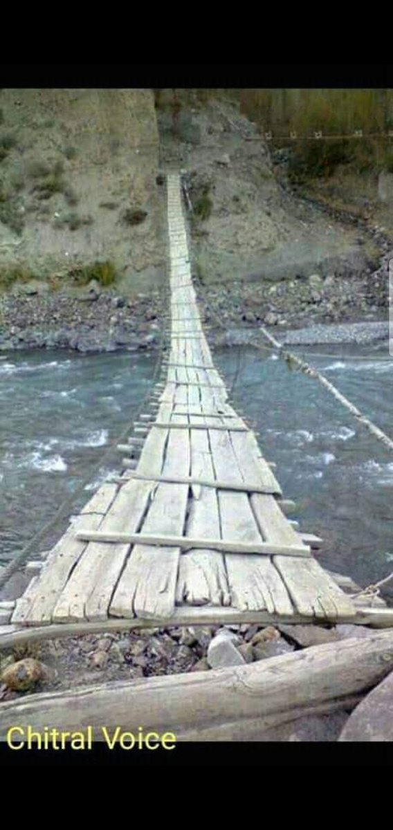 Justujooo's tweet photo. You named it suspension bridge. For #Chitralis it is پل صراط

#چترال_کو_حق_دو https://t.co/0jh6LZGEjb