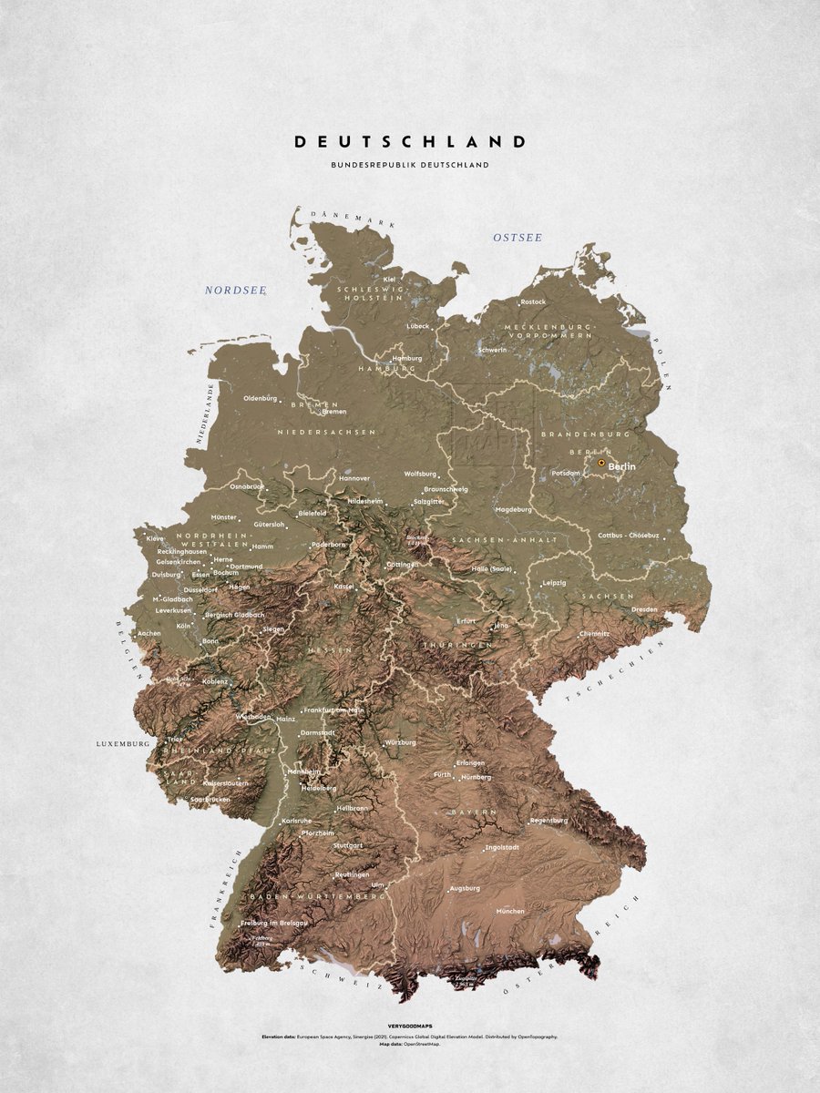 TheMapAddict's tweet image. Top story: @verygoodmaps: 'Germany. I decided to not include roads so things look a little neater. On Etsy too if interested. #mapping #gis #cartography #Germany ' https://t.co/INcWEVf7FY, see more tweetedtimes.com/v/1527?s=tnp