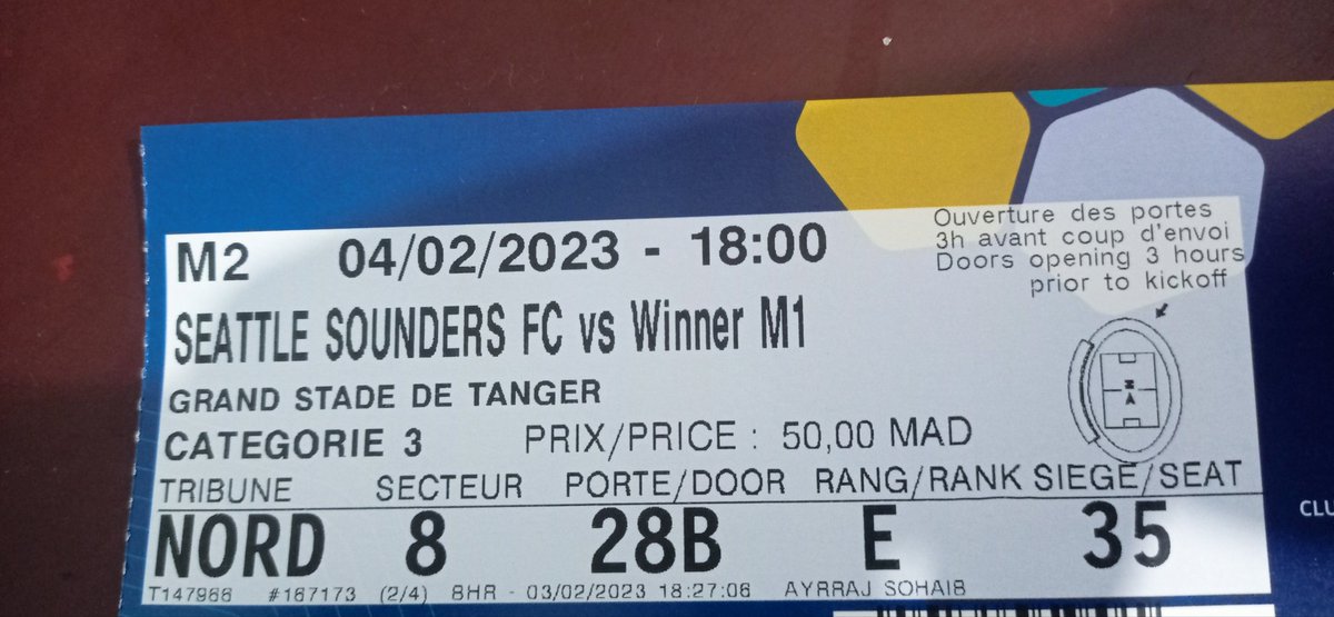 الوجهة: ملعب ابن بطوطة
الهدف : تشجيع <a href="/AlAhly/">‏النادي الأهلي</a> من أجل الوصول إلى نصف نهائي الموندياليتو 😍😍❤️
#يلا_يا_اهلي 
#الأهلي_سياتل_ساوندرز 
#كأس_العالم_للأندية 
#طنجة