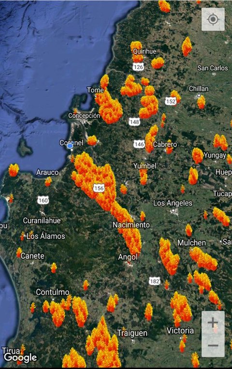 ClaudiaDides's tweet photo. #IncendiosForestales tristeza por las familias que sufren, tristeza por la madre tierra. Esto no puede ser casual. ¿Quienes quieren quemar Chile? https://t.co/oPj14K9ZJF
