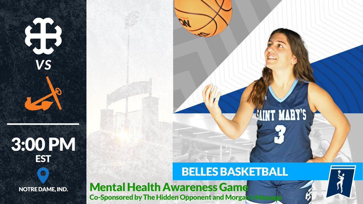 It's everyone's favorite day - GAME DAAAAAY! Come support the team and rock some green for our Mental Health Awareness Game as we host Hope at 3pm!

📊 - belles.saintmarys.edu/sports/wbkb/20…
📺 - youtube.com/watch?v=aG7N72…

#GoBelles | #BelleYeah