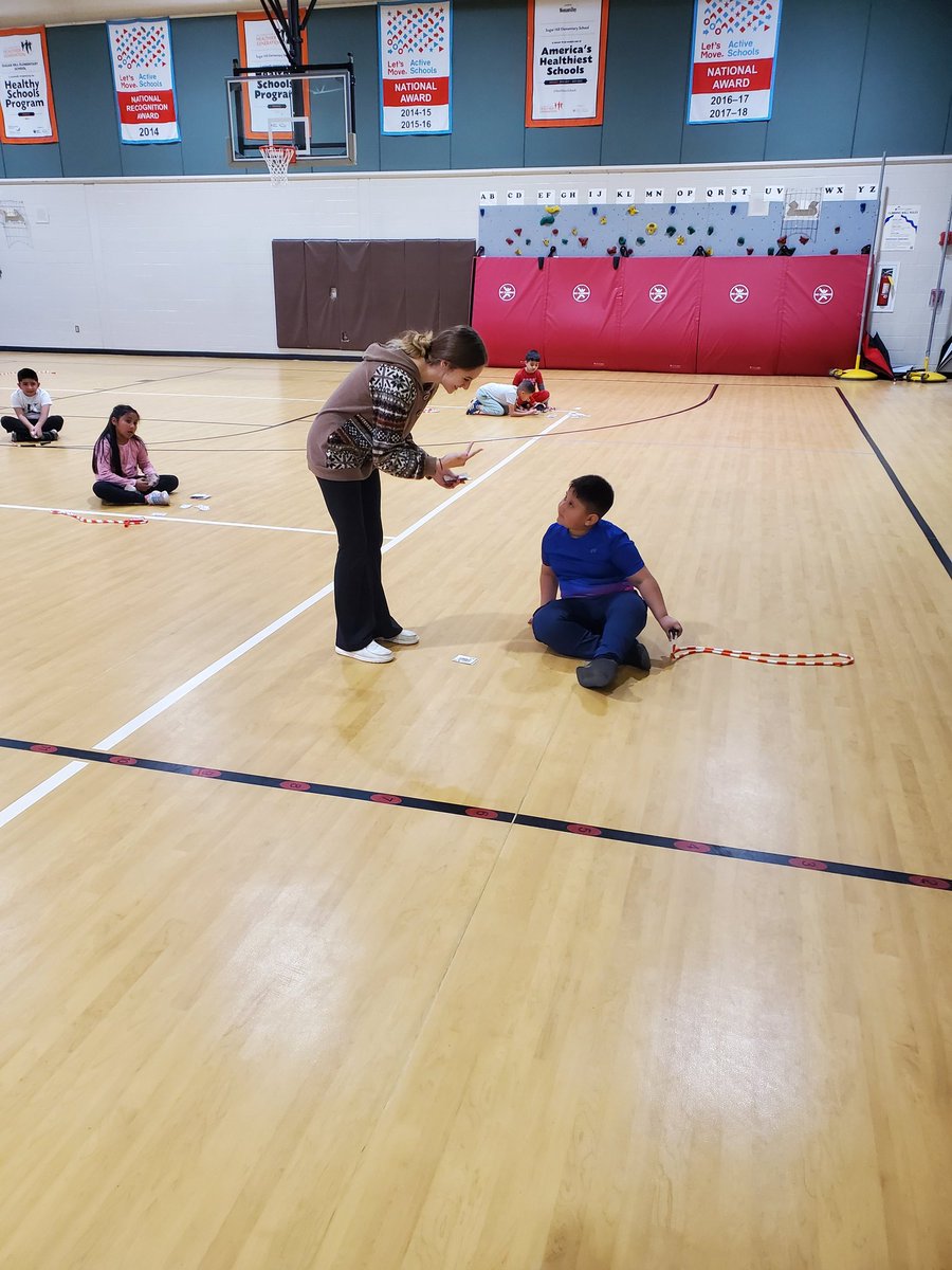 SHCometsPE's tweet photo. Day of service with some of our @EHHSVikings in PE this week!   We loved their help with totaling our jumps in our game of Card Sharks! @SHComets @Hall_Schools #mathinPE #jumpropeskills #hearthealth https://t.co/Is0LrTeJkW