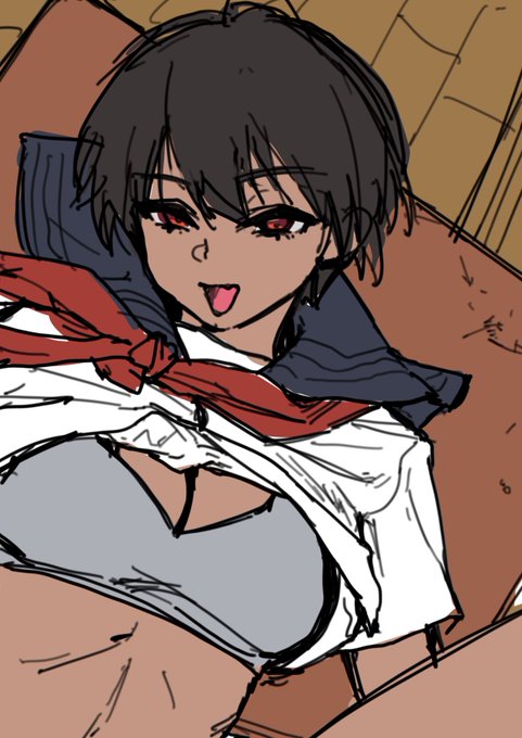 うちのこを教室で押し倒す絵を描いてます 