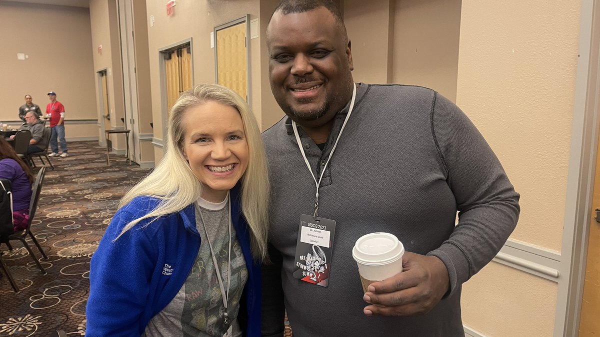 Jennifer Watson (@jwatson_wx) on Twitter photo So great seeing the brilliant <a href="/arcook75/">Ashton Robinson Cook</a> at <a href="/chaser_summit/">NSCS - National Storm Chaser Summit</a>, he gave the most amazing radar classes last night!
#NSCS23 #weather #weatherradar #stormchasers So great seeing the brilliant <a href="/arcook75/">Ashton Robinson Cook</a> at <a href="/chaser_summit/">NSCS - National Storm Chaser Summit</a>, he gave the most amazing radar classes last night!
#NSCS23 #weather #weatherradar #stormchasers