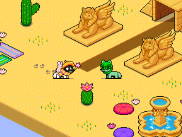 Vilja_Pixel's tweet photo. Självklart matchar jag en grön färg med mina gröna solbrillor och grodmask i @Ravlyan - det var givet! 🐸💚

Hur hade du matchat? 

#rävlyan #chattspel #pixelspel #indiespel #pixel #pixelart #pixelgame https://t.co/wpSZU8kwEb