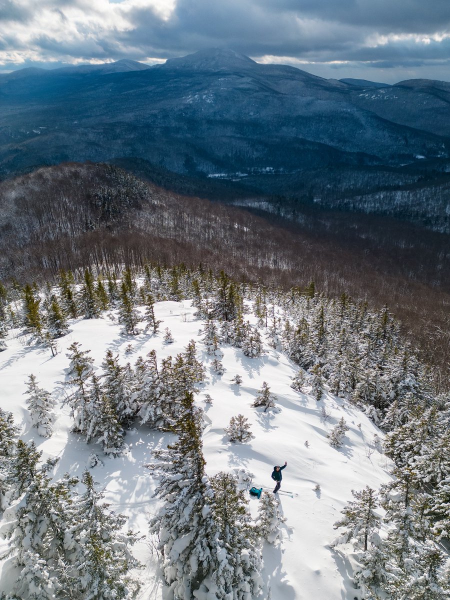 Our lead pilot on some backcountry #drone ops. I get to work with such amazing people @UVM_RSENR #Vermont #winter