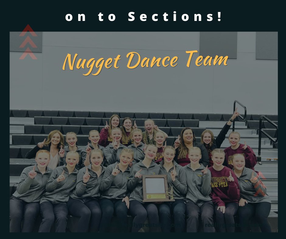 Good luck to the Nugget Jazz and High Kick teams as they head to WDC today for the Section 4A meet!  You got this ladies!
