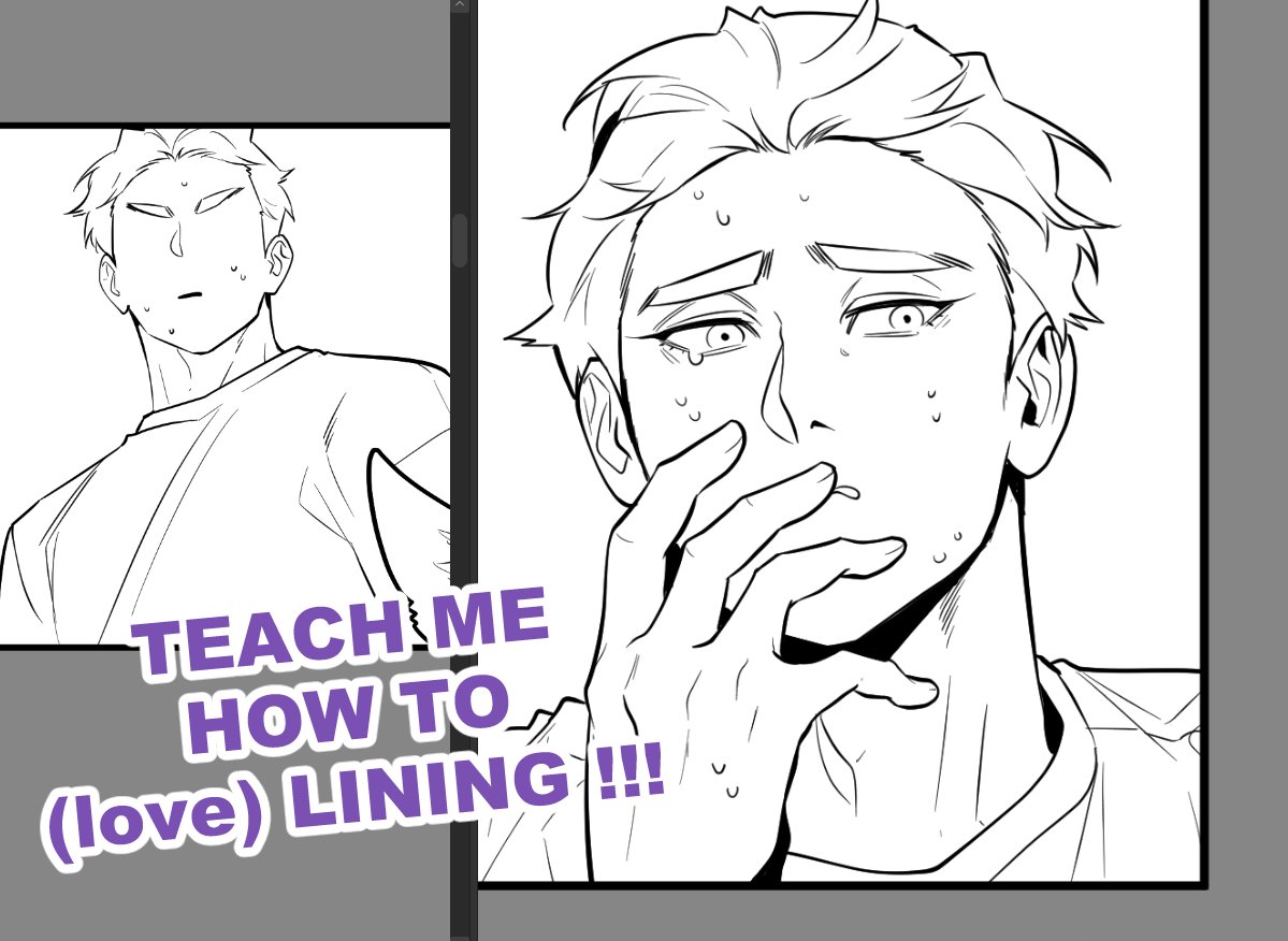 Anyone loves lining? Would you mind telling me why/how you've come to love this process?

I would like to learn how to love it too... It's still the most intimidating part of my drawing process. :'( pls tell me the mindset :""((( 