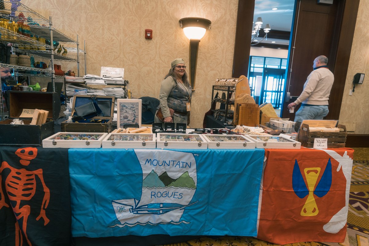CaptainConCrew's tweet photo. Looking for the most Piratey booth at CaptainCon? Pop on over to the Mountain Rogue in the vendor hall, where you can find everything a pirate could ever wish for.
#CaptainCon #CaptainCon2023 #Gaming #BoardGames #Miniatures #TabletopGames #RPGs #Cosplay #Pirates #Handmade https://t.co/mbylMqmI7s