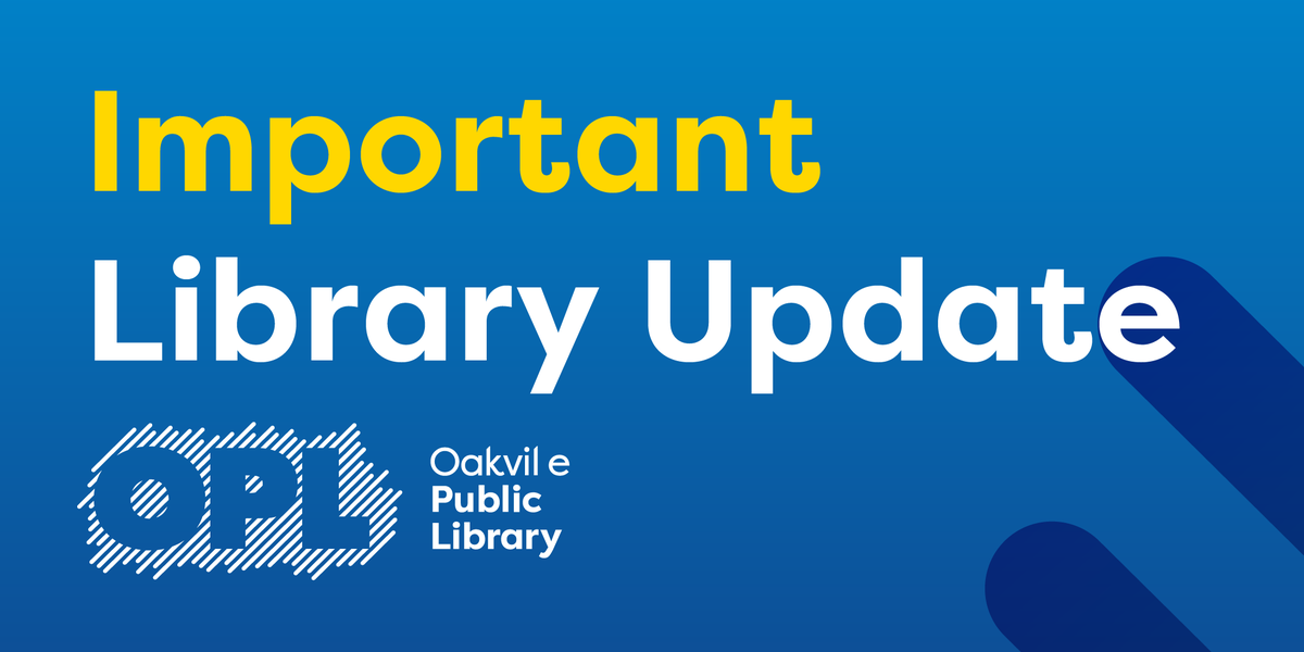 ALERT: OPL's Central Branch is closed due to a water issue in the branch. All other OPL branches are operating with regular business hours. opl.ca/Locations.