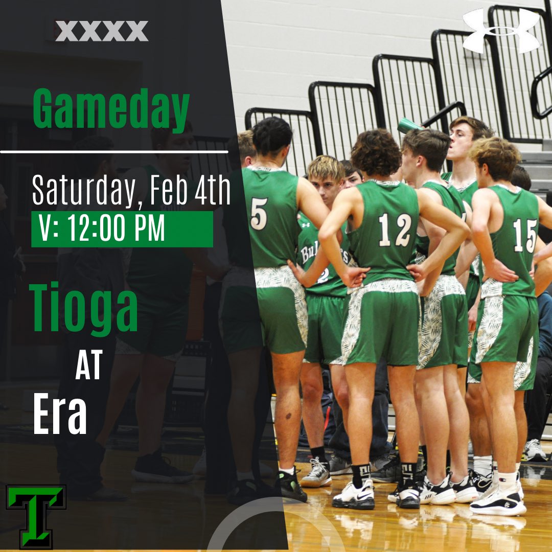 Come spend your Saturday supporting your Bulldogs as they take on the Era Hornets 💪
#TiogaTough

⁦<a href="/CoachChadRogers/">Chad Rogers</a>⁩ 
⁦@ClubTioga⁩