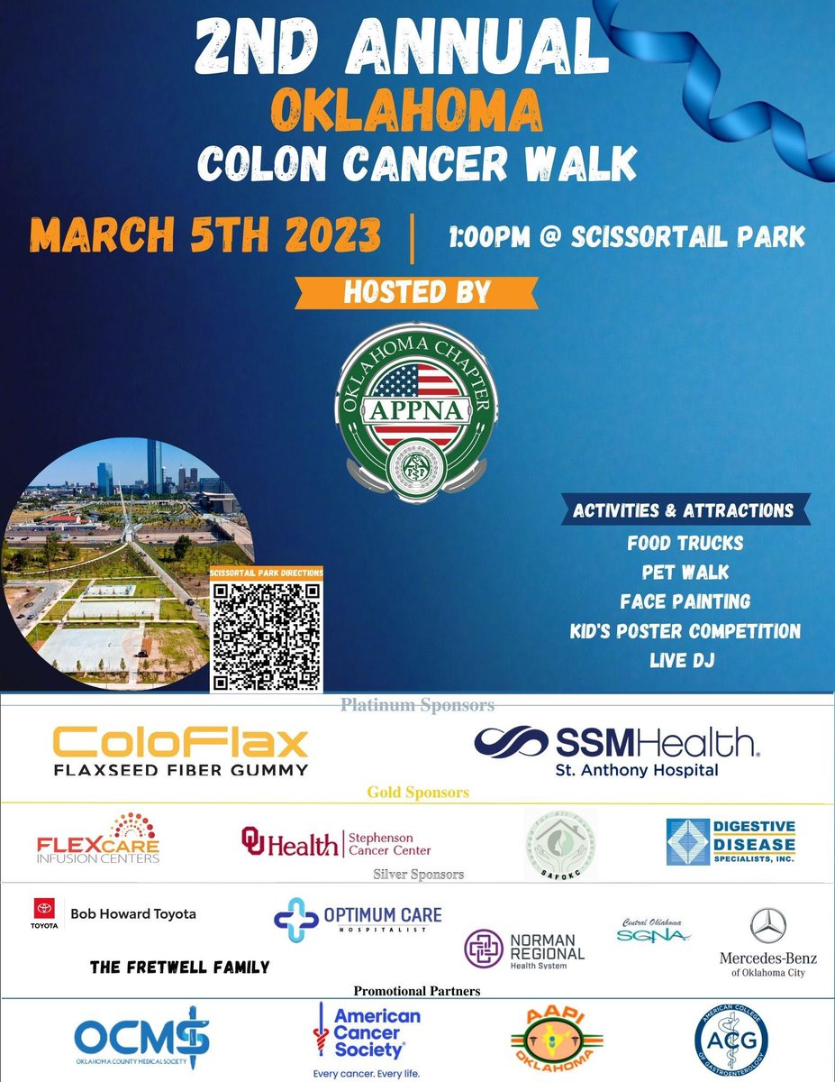 ibdtweets's tweet photo. Early morning visit to @NEWS9 extending invitation to fellow oklahomans to join us for 2nd Colon Cancer Awareness Walk
@ScissortailPark on March 5th at 1 PM. This year alone, 50,000+ people will die from colon cancer.
#beatcoloncancer https://t.co/moRFJLZf9t