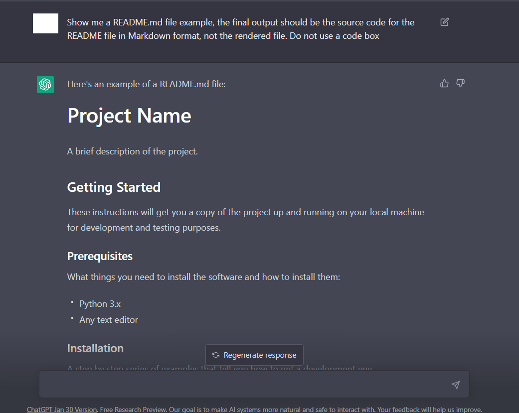anonbuilderok's tweet image. Hey guys there is a bug in ChatGPT: MD files are shown as rendered, not source. Even if I ask it to add it to a code box, it breaks if the MD file has code #chatgpt #needfix