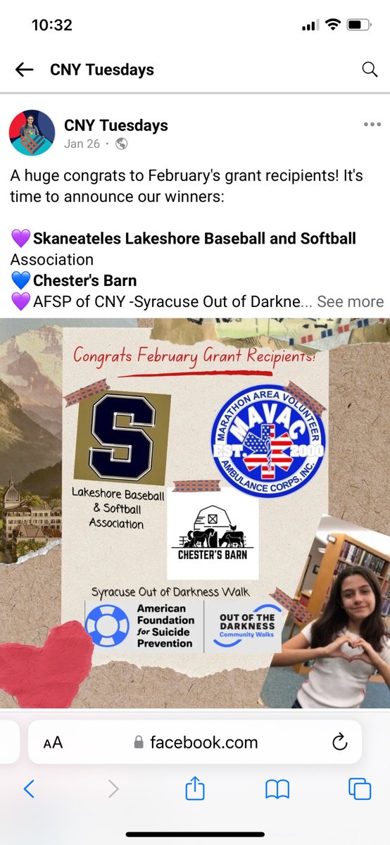 @AdamWeitsman Thanks @AdamWeitsman, Clover Weitsman, and @CnyTuesdays for also supporting local girls athletics, as the Lakeshore softball players raise money to bring their fields up to the same quality as the baseball fields!! You’re helping them make a difference!