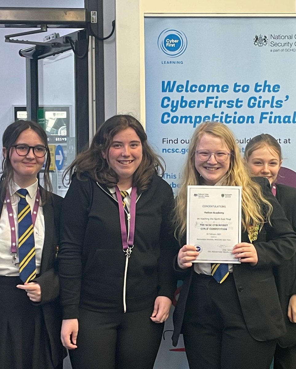 HettonAcademy's tweet image. Our #CyberFirst team didn’t win but we are so PROUD of them all for reaching the finals!