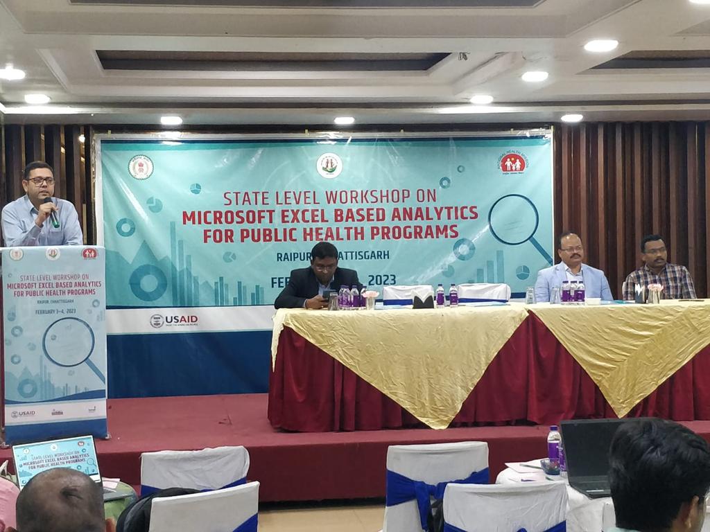 .@USAID_NISHTHA provided technical support to organise a two-day state level workshop for 60 SPMU-NHM consultants on analysis of public health programs at Raipur, #Chhattisgarh.
<a href="/HealthCgGov/">Health Department CG</a> <a href="/vishalchauhan_1/">Vishal Chauhan</a> @AyushmanHWCs <a href="/harshmangla/">Harsh Mangla IAS</a> <a href="/Jhpiego/">Jhpiego</a> <a href="/MoHFW_INDIA/">Ministry of Health</a>