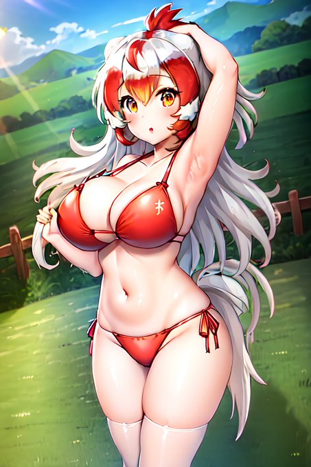 AI描きプログラムで今度はニワトリちゃんにビキニを着せてみました。

#けものフレンズ 
#stablediffusion 