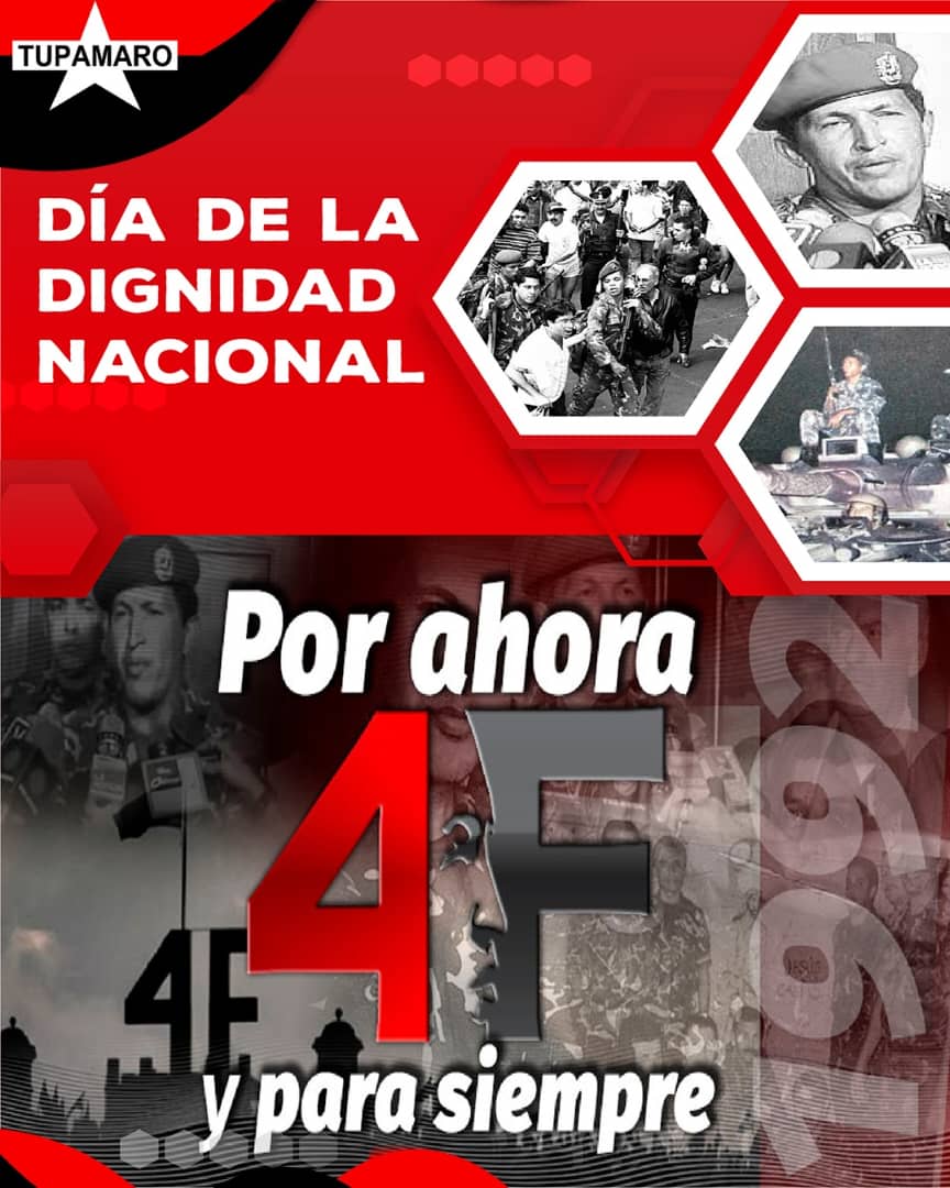 ¡Día de la Dignidad Nacional!🔴⚫
 A partir de entonces, surgieron vientos de cambio que más tarde darían vida a la Revolución Bolivariana.
y seguimos aquí con una Revolución firme comandante Chávez
#4FRebeliónContraElImperio 
#LinaresRebelde2023