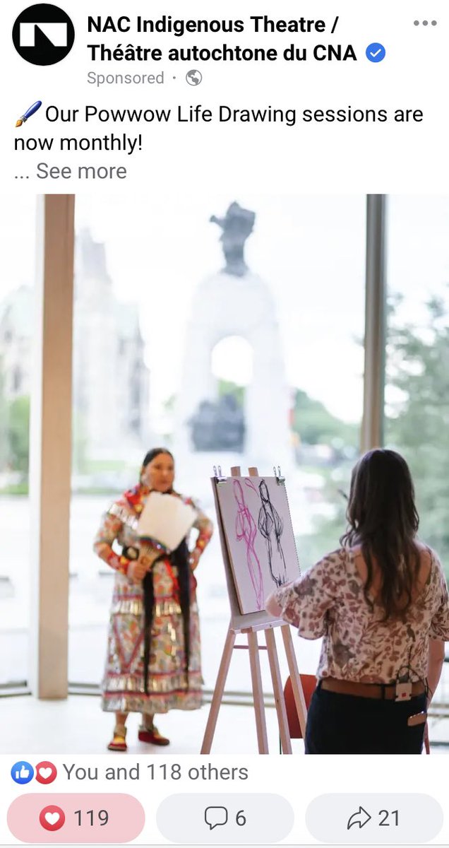 This is AWESOME! Monthly Powwow Life Drawing @CanadasNAC #IndigenousTheatre #art #Ottawa #empowerment #nativepride @heathergodin3 @MsTrines @Macbouch @ocsbindigenous @Mrs_Harnick