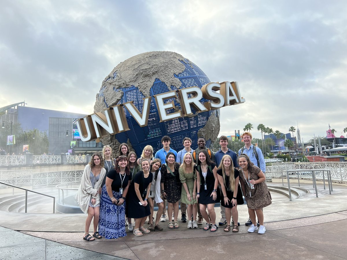 OliviaTarnowski's tweet photo. The DECA Sports and Entertainment Marketing Conference is always a highlight of the year! Students enjoyed learning from 9 different industry professionals and we all made fun memories in the Orlando theme parks.๐ #DECASEM #WeAreWatauga https://t.co/ZdKN0GsVpU